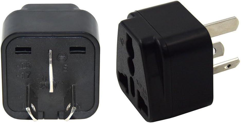 USA to Australian Plug Adapters,US to China Power Converter-Type I (Pack of 2)