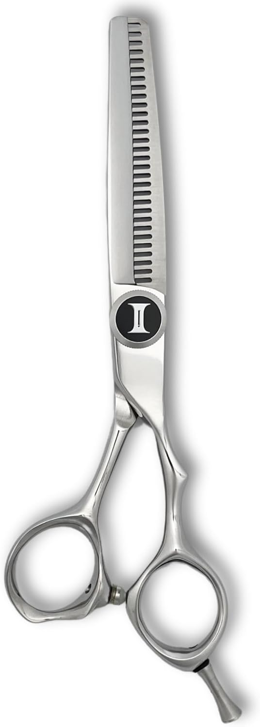 6 Inch Hair Thinning/Texturizing Shears With Removable Tang and VG10 Japan Steel Blades - 35% Hair Removal - Designed for Professionals - Designed by Saki Shears (6" Thinning 35%)