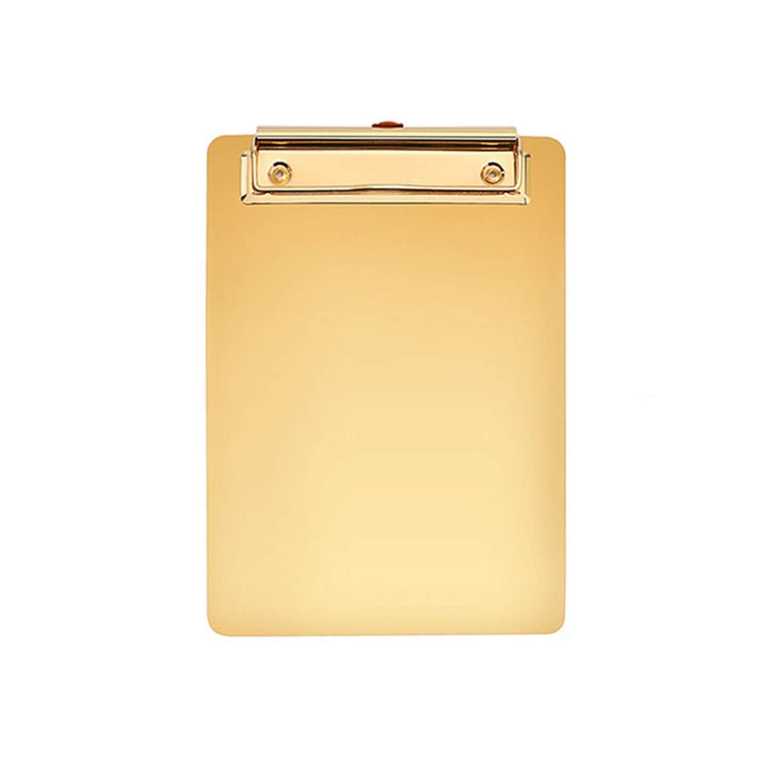 PEVSCO Klemmbrett Goldener Ordner Schiene Edelstahl Zwischenablage Daten Organisieren Bindemittel Clip Schreibvorstand Bill Clip for Büroschule-5 Packungen Zwischenablage (Size : A5)