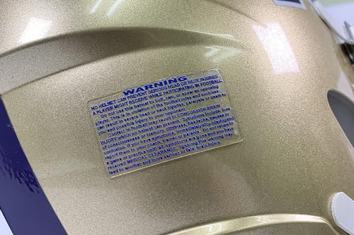 Warning Label Decal for Football Helmets (Royal/Seattle Blue)