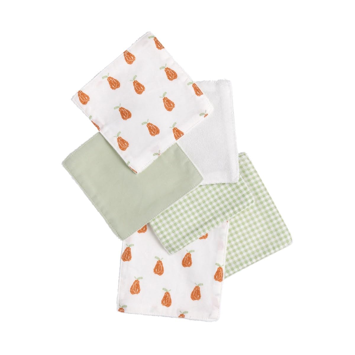 Trousse de toilette et carrés éponge en coton Vert tilleul