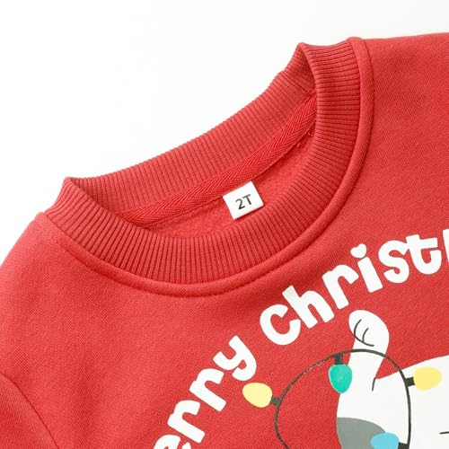 Toddler Boys Girls Christmas Sweatshirt Long Sleeve Baby Santa Claus Sweaters Xmas Winter Clothes 2-7T3