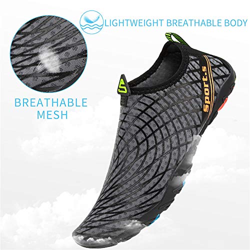 Image of Water Shoes Mens Womens Beach Swim Shoes Quick-Dry Aqua Socks Pool Shoes for Surf Yoga Water Aerobics