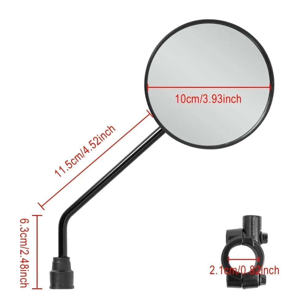 Specchietti retrovisori compatibili for NIU Electric N1/N1S/M1/U1 Scooter Elettrico Bici E-Bike Manubrio Rotondo Riflettore Specchietto retrovisore Convesso