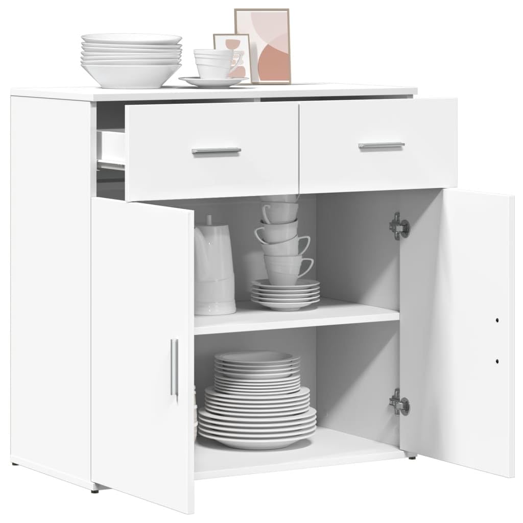 Générique Credenza Bianco 79x38x80 cm Legno Ingegneria