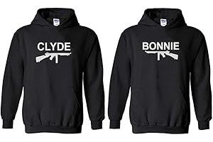Matching Bonnie and Clyde Hoodies for Couples