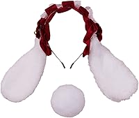 Vista 1 de Faylay Cosplay Girl - Diadema de peluche con orejas de conejo, accesorio para la cabeza