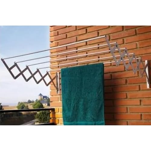 Miniatura 4 de Nakloe - Tendedero Extensible Pared - Tendedero Pared - Tendederos Plegables De Pared - Uso Exterior E Interior - Fabricado En Aluminio - Alta Resistencia Ancho 74cm