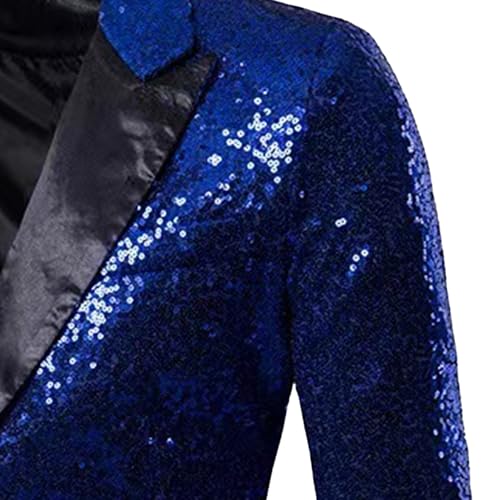 DGHM-JLMY Men's Sequin Blazer One Button Suit Jacket Party Festival Wedding Prom Dress Coat3