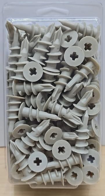 Image of Fastenal Nylon Drywall Anchors, 100 Pack, No Pre-Drill, 60 lb Load Capacity, 3 /8-5 /8 Inch Walls