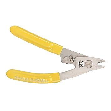 Ubersweet Fiber Optic Tools, Fiber Stripper Ergonomic Handle Portable Stainless Steel for Industry (Yellow)