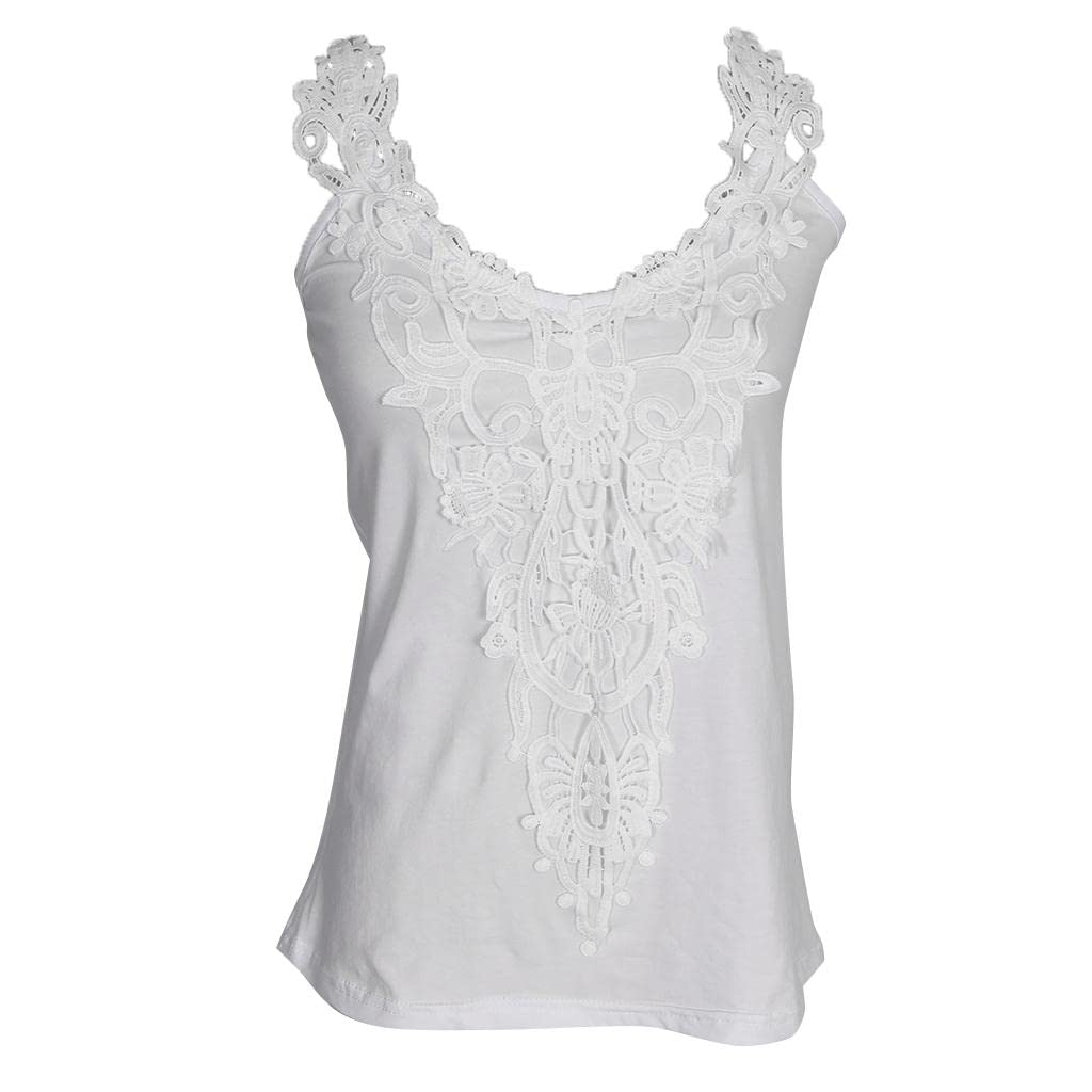 Enakshi® Fashion Women Summer Lace Vest Top Sleeveless Blouse Casual Tops 4XL White|Clothing, Shoes & Accessories | Womens Clothing | Tops & Blouses-image-40