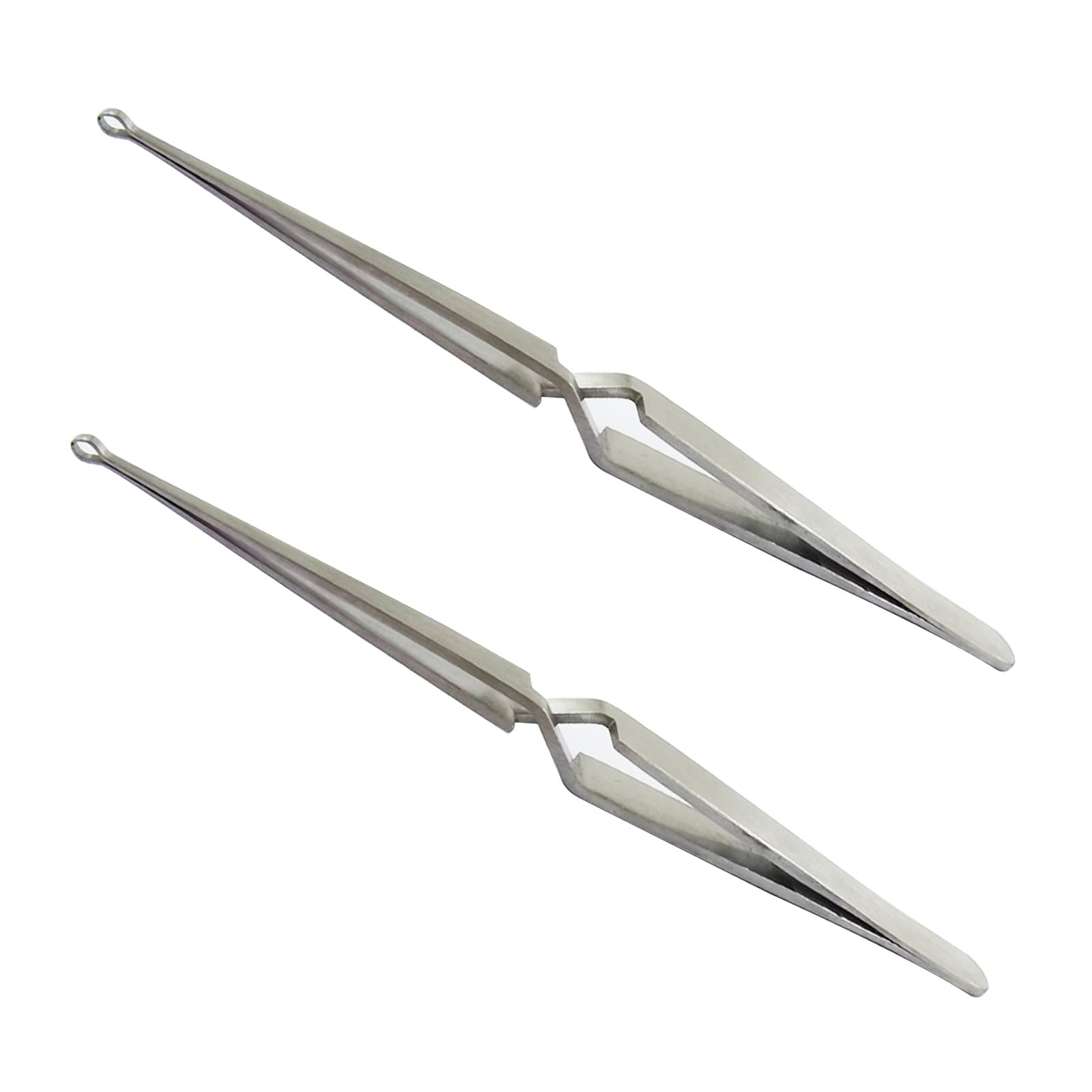 Pinzetten-Set Für Basteln & Wimpern – 2 Stück Edelstahl, Gerade & Gebogen