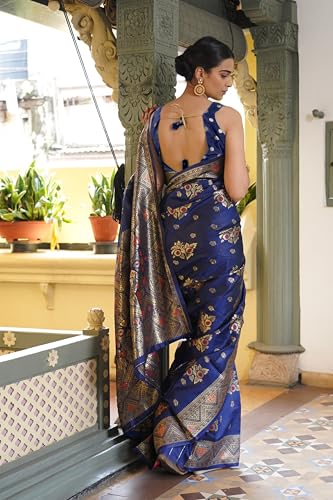 Image of Subham Women Saree Soft Silk Cotton Banarasi | Polished Professional Daily Wear Sari with Blouse fabric