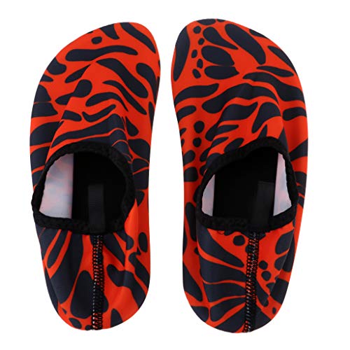 IPOTCH Unisex Zapatos de Agua para Buceo Snorkel Surf - Naranja XS 32-33