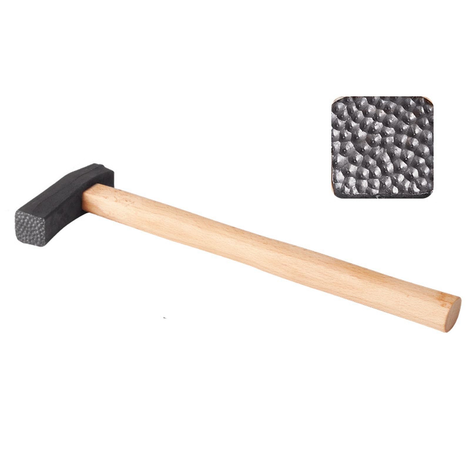Qsvbeeqj #3 Ergonomic Design Metallized Hammer Square Head Jewelry Bangle With Wooden Handle And Ergonomic Handle