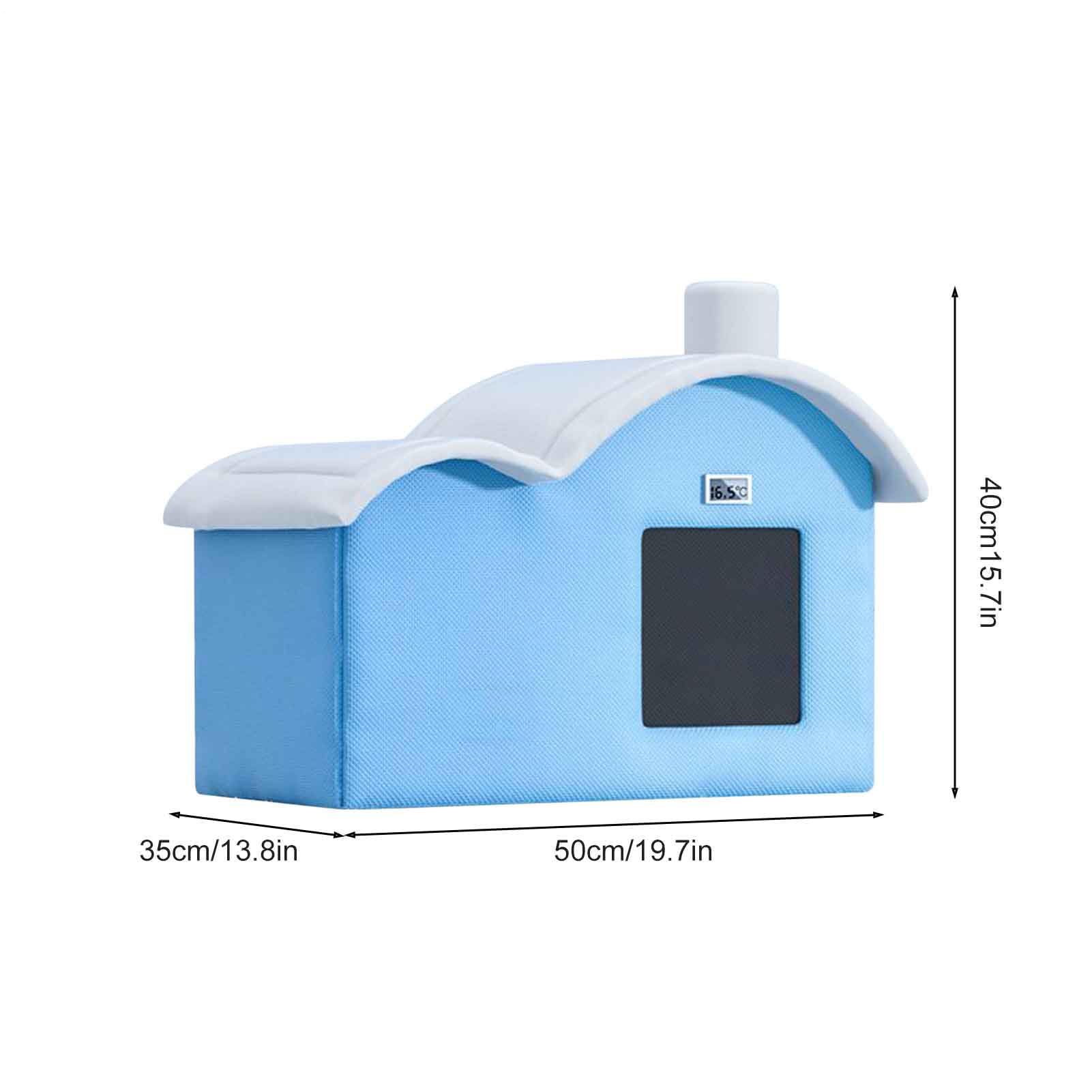 Maison De Refroidissement pour Animaux, Maison Climatisée pour Chat & Chien avec Affichage De La Température, Bacs À Glace Et Sacs en Coton Absorbant, Tente Isolée Rafraîchissante pour Animaux