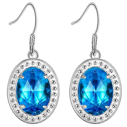 Boucles d'oreilles en argent 925 anti-allergie avec topaze arc-en-ciel