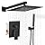 BWE Shower Faucets Sets 10 Inch Square Bathroom Luxury Rain Shower Head with Handheld Spray Wall Mounted Oil Rubbed Bronze Shower System Rough-in Valve Body and Trim Included