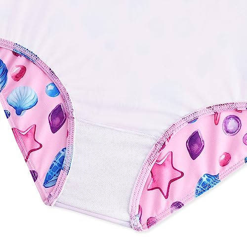 Image of Girls Swimsuit One Piece Bathing Suit with Adjustable Straps Cute Little Kids Swimming Suits Beach Swimwear 4T-12