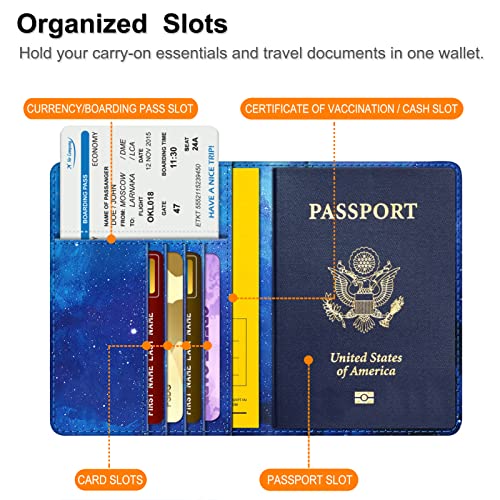 Image of FINTIE Passport Holder, Slim Travel Wallet RFID Blocking Card Case Cover Passport Cover Protector Essentials with Credit Card Slots for Women /Men | Slim