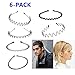 Produktbild Busirde Metall Haarband Unisex Schwarz Haarbänder Welle Metall Stirnband Multi-Stil Haarreifen für Männer Frauen, 6 Stücke