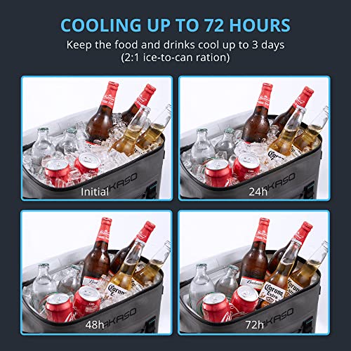 Image of AKASO Soft Cooler Bag 24 Cans Portable Insulated Cooler Bags for Men Reusable Leakproof Cooler Bags for Camping Beach Travel Picnic Boating Fishing Outdoor