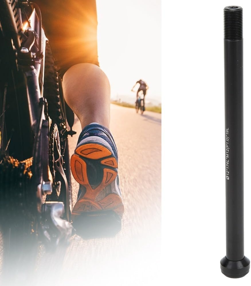 Aluminum Alloy Thru Axle Quick Release Skewer 12x1.0 Thread Replacement for Road & Mountain Bikes Front/Rear Wheel Axle‌(174mm)