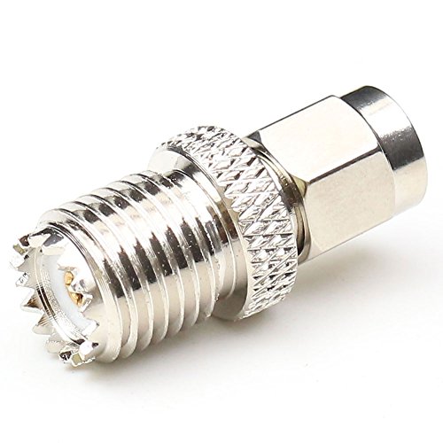 Conectores coaxiales SMA macho a Mini UHF hembra 2 unidades miniatura 5