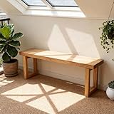 Améliorez votre espace de salle à manger avec notre banc de table de salle à manger de style ferme, fabriqué à partir de bois naturel pour plus de stabilité et de durabilité. Ses motifs texturés uniques apportent une touche charmante à votre décoration d'intérieur. Finement poli pour une finition lisse, les bords arrondis assurent la sécurité et évitent les accidents. Facile à entretenir : il suffit de l'essuyer avec un chiffon humide pour une propreté quotidienne.