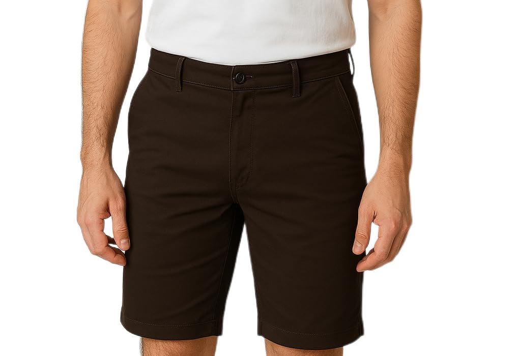 Men Classic Chino Shorts | Cotton Lycra | Casual Flat Front-image-36