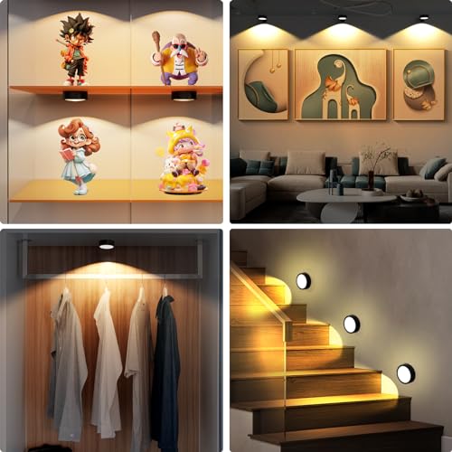 Narotood Picture Lights for Wall, Rechargeable Battery Magnetic Poster Lights with 3 Color Temps, Remote and Dimmable Timer Art Display Light for Picture Artworking Frame Portrait (3-Pack) by Narotood - Used condition - Image 7