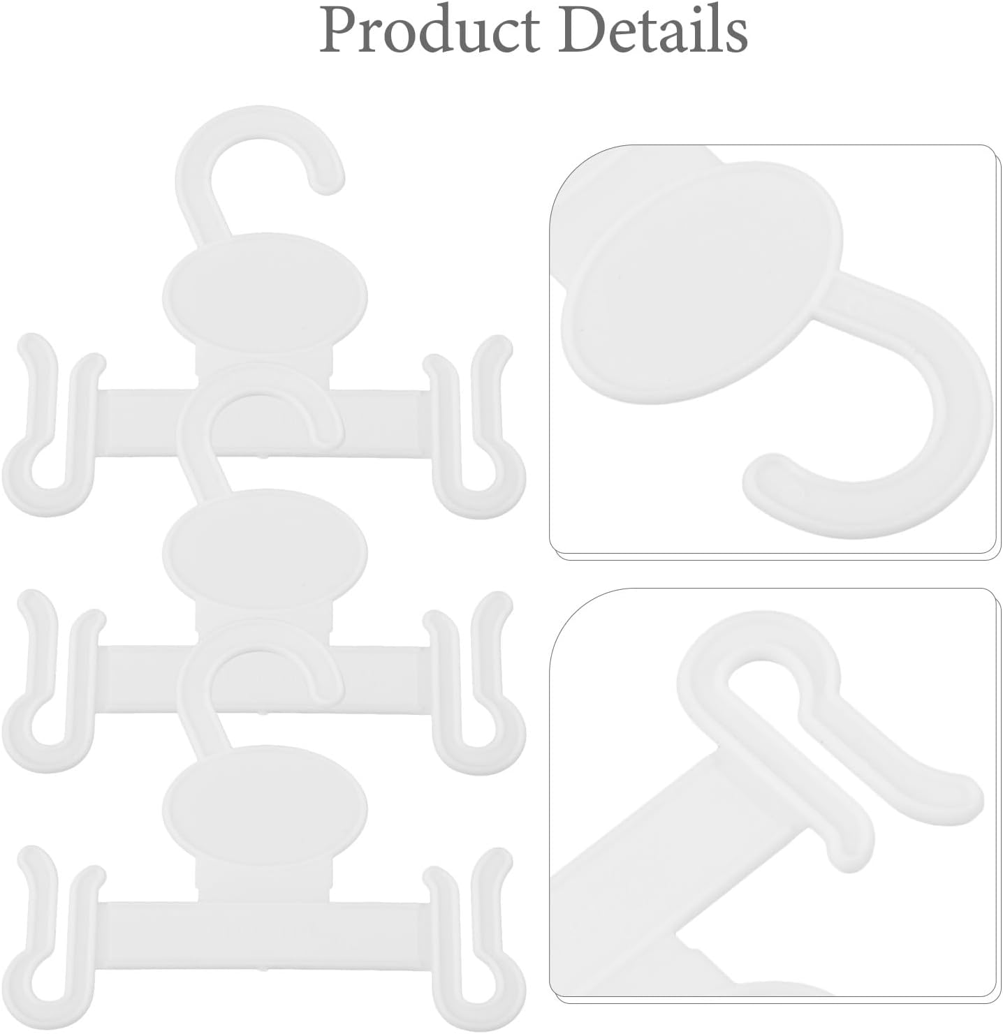 20pcs Plastic Shoe Hanger Hooks for Sandals and Slippers White