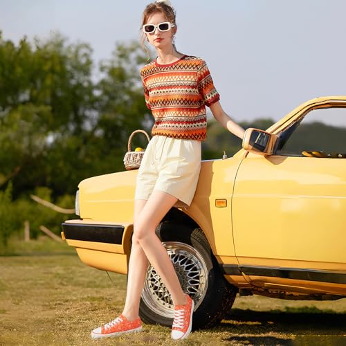 Image of yageyan Womens White Tennis Shoes Low top Canvas Sneakers Women Fashion Shoes for Walking Casual Canvas Comfortable
