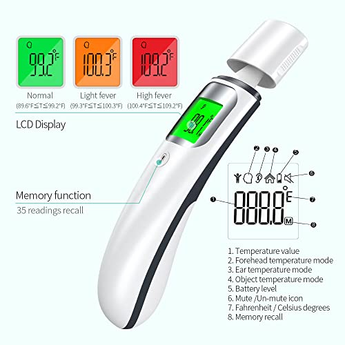 【Upgraded】Forehead And Ear Thermometer, 5-In-1 Medical Infrared Digital Fever Thermometer With New Algorithm For Best Accuracy, Instant Reading For Infant Baby And Adults #TOP5