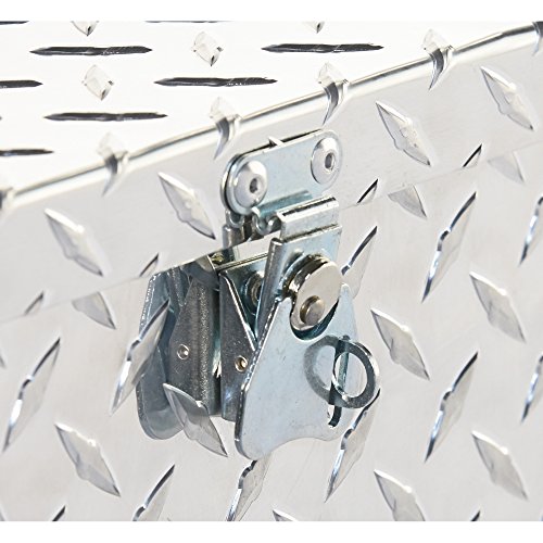 Northern Tool Tote Tool Box With Handle - Aluminum, Diamond Plate, Hasp Latch, 30In. X 12In. X 12In. Model Number 36012774 #TOP2