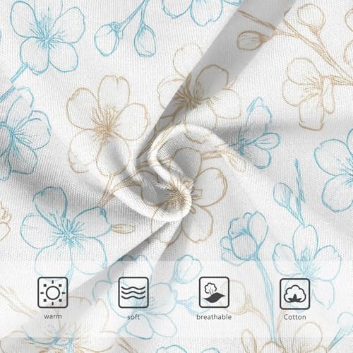 Joisal Girls Underwear Toddlers 2t Cotton Panties for Girl Cartoon Undies Kids Briefs Blue Brown Flowers White3