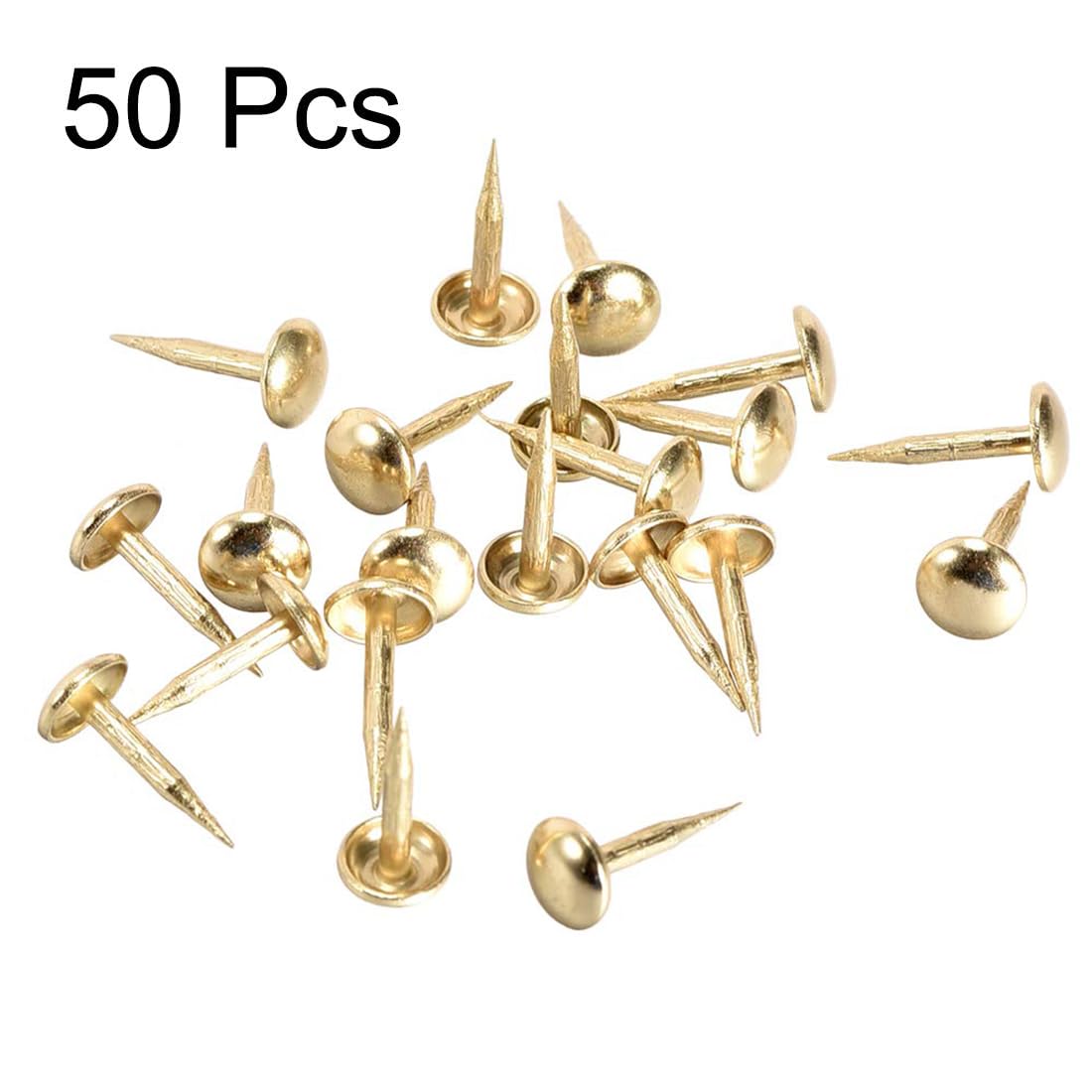 TA-VIGOR 50Pcs Decorative Upholstery Tacks for Furniture Sofa Chair Bed 6mm x 10mm Gold Nailhead Trim for Upholstery Nails DIY Crafts & Home Décorb - Image 3