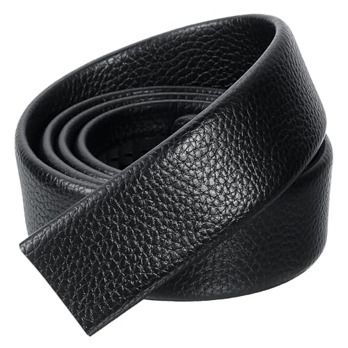 uxcell Men Leather Belt Strap without Buckle Head, Replacement Straps for Automatic Buckle Belts3