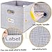 homyfort Cube Storage Bins, Foldable Cloth Box Basket Organizer Container Drawers with Dual Plastic Handles for Closet, Bedroom, Toys,Set of 4 Light Grey 13 \