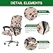 FUANGUI Printed Office Chair Cover, Stretch Fit, Washable, Universal Desk Rotating Chair Cover with Zipper, Removable, Anti-Dust, L, 1