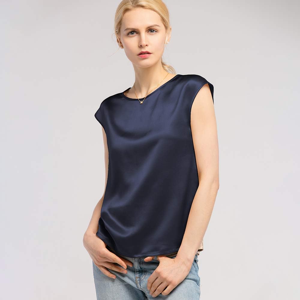 LilySilk Silk Blouse for Women Short Sleeve Summer Cool Comfy Charmeuse Silk Tops for Ladies - Image 5
