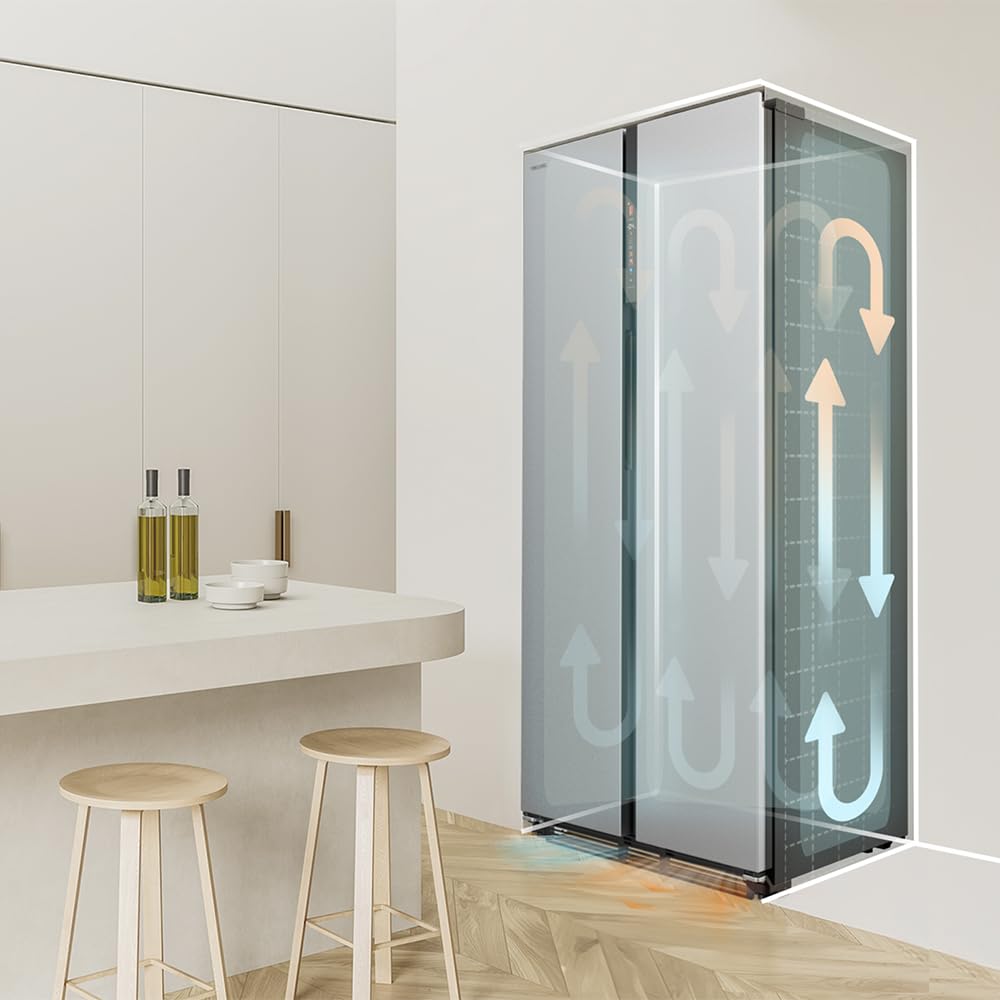 Cecotec Réfrigérateur américain Bolero CoolMarket SBS 436 SBI Inox E. Réfrigérateur américain inox, 436L, Total No Frost, Inverter Plus, MultiAirFlow, refroidissement rapide, congélation rapide.