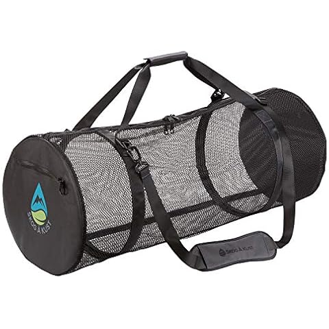 Skog Å Kust SCUBASak Collapsible Mesh Duffle Bag with Exterior Waterproof Pocket Cover
