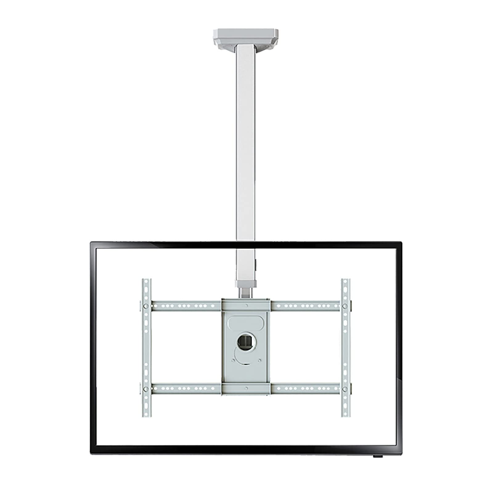 CGCSYZ Ceiling TV Mount, Adjustable Height Full Motion 360° Rotation TV Bracket, Fits 40-65inch Low Profile TVs, Max VESA 600x400mm, White TV Bracket