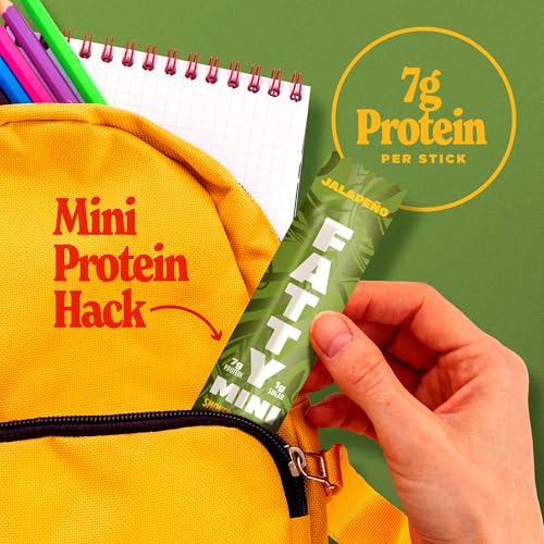 FATTY Mini Meat Jerky Sticks, Jalapeno Minis, 1 oz. Snack Size (10-pk) - image 7