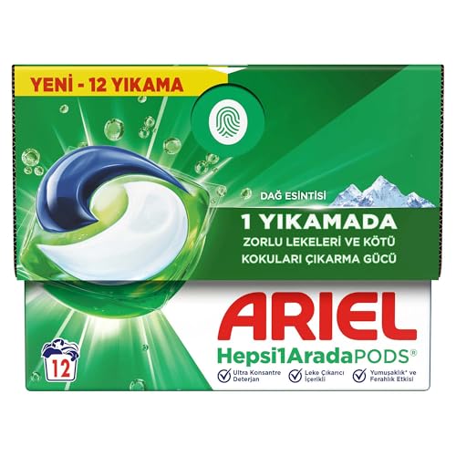 Hepsi1Arada Pods Kapsül Çamaşır Deterjanı Beyazlar ve Renkliler 12 Yıkama