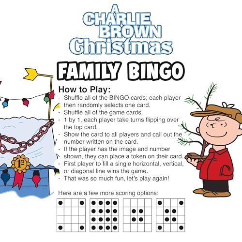 Peanuts Charlie Brown Christmas Family Bingo Game miniatura 5