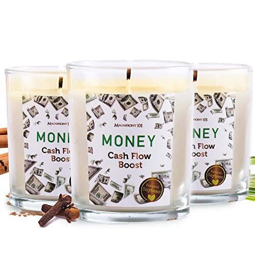 Magnificent 101 Money Cash Flow Boost Set Of 3 Candles #TOP29