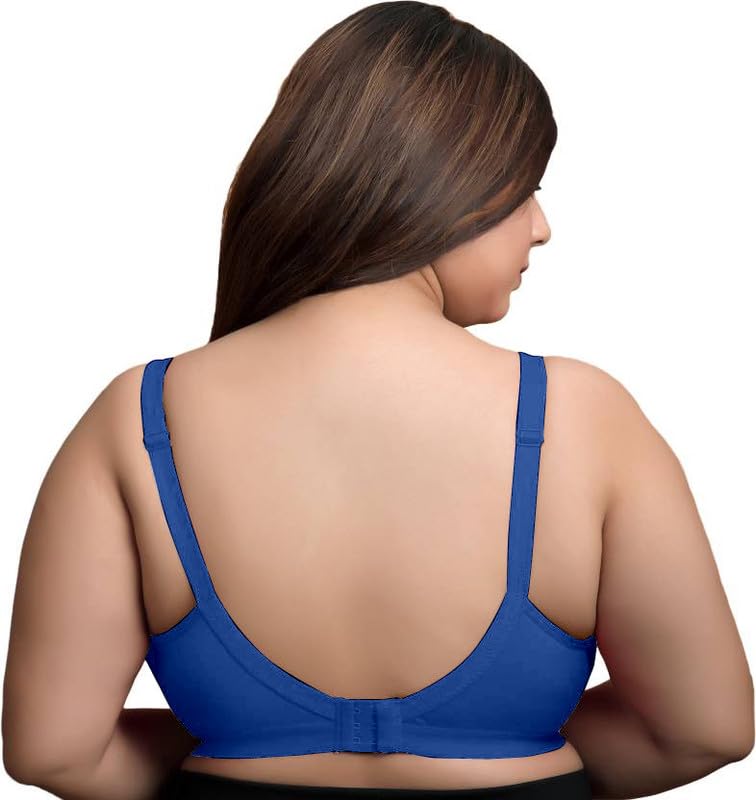 Image of Regular & Plus Size Women Full Coverage Cotton Broad Belt Bra, Women's Full Figure Magic Lift Plus Size Seamless Wire Free Back Close Bra.